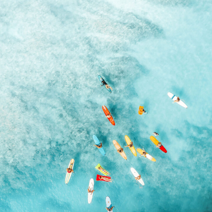 Surfers in Hawaii