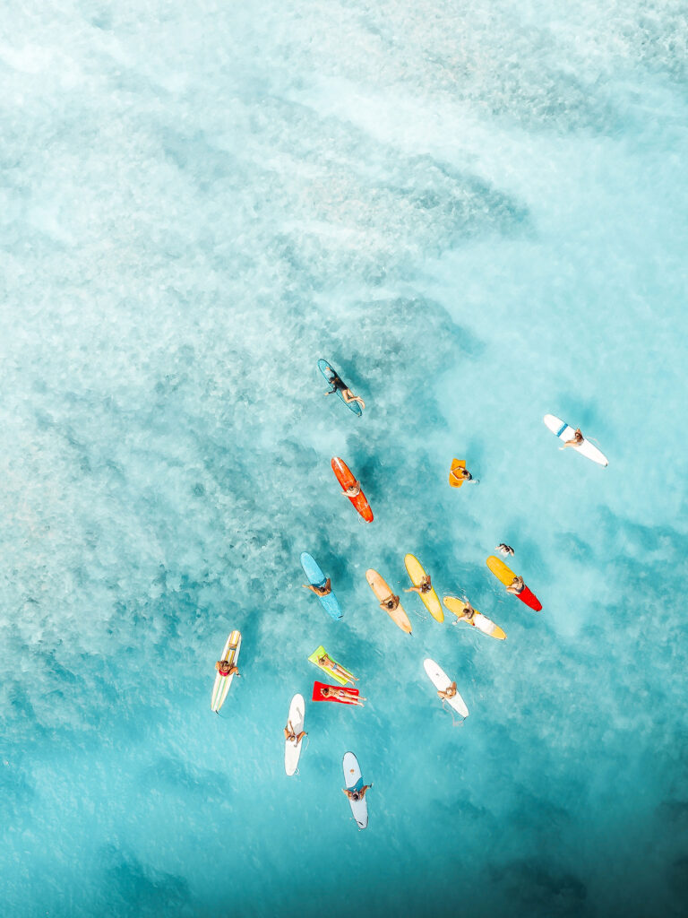 Surfers in Hawaii